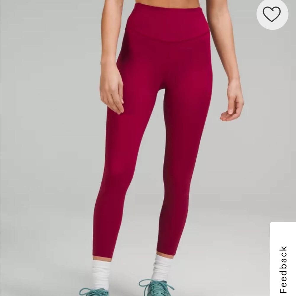 Lululemon women’s Base Pace HR Tight 25" in dark red